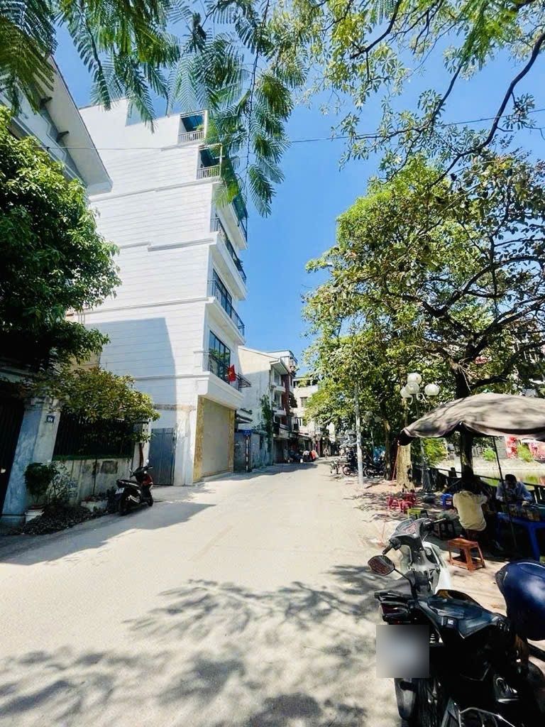 Bán nhà mặt phố Bồ Đề Long Biên lô góc view hồ, 7 tầng thang máy, sổ 87m² sàn 102m², MT 5,7m - ảnh 1